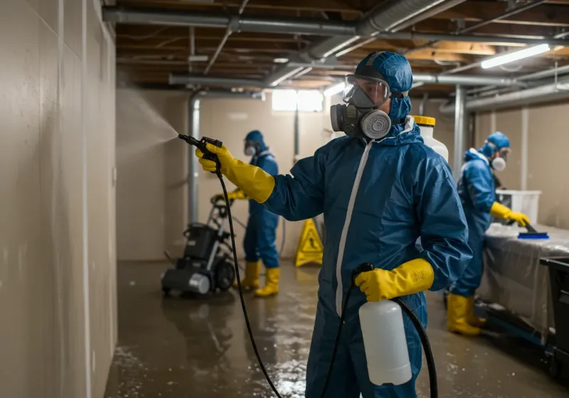 Basement Sanitization and Antimicrobial Treatment process in Chambers County, AL